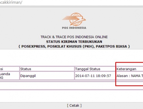 Kantor POS kurirnya tidak mau telepon pengirim / penerima
